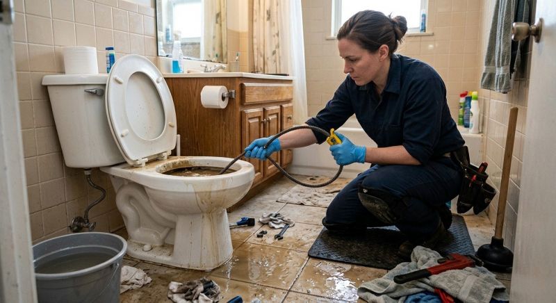 Backed Up Toilet Repair in Columbus, OH
